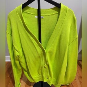 Amazon Essentials Neon Yellow Women's Cardigan